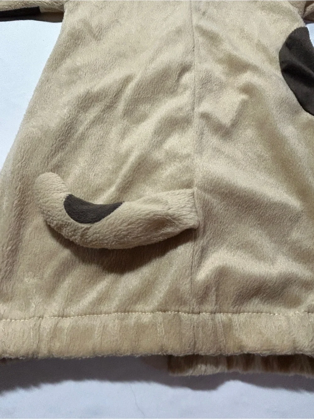 Gymboree Tan and White Puppy Hooded Costume Onesie